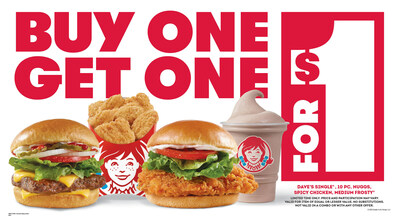 BOGO for $1: Buy one of these fan-favorite Wendy’s items and get another for just $1!*