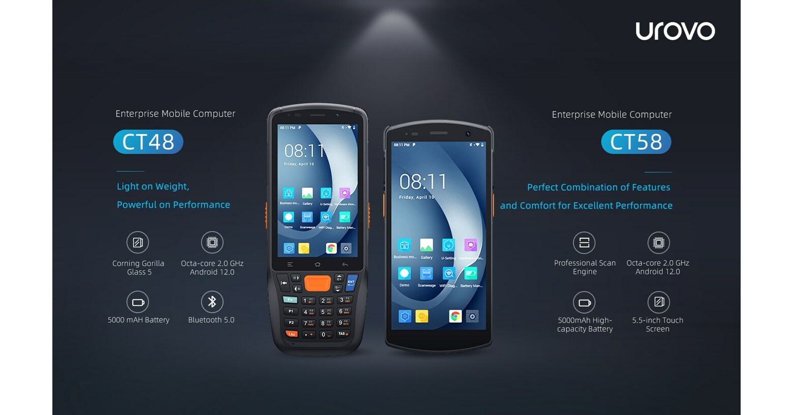 Urovo lanzó las nuevas computadoras móviles empresariales CT48 y CT58 para un uso cómodo y ligero. Urovo lanzó las nuevas computadoras móviles empresariales CT48 y CT58 para un uso cómodo y ligero.