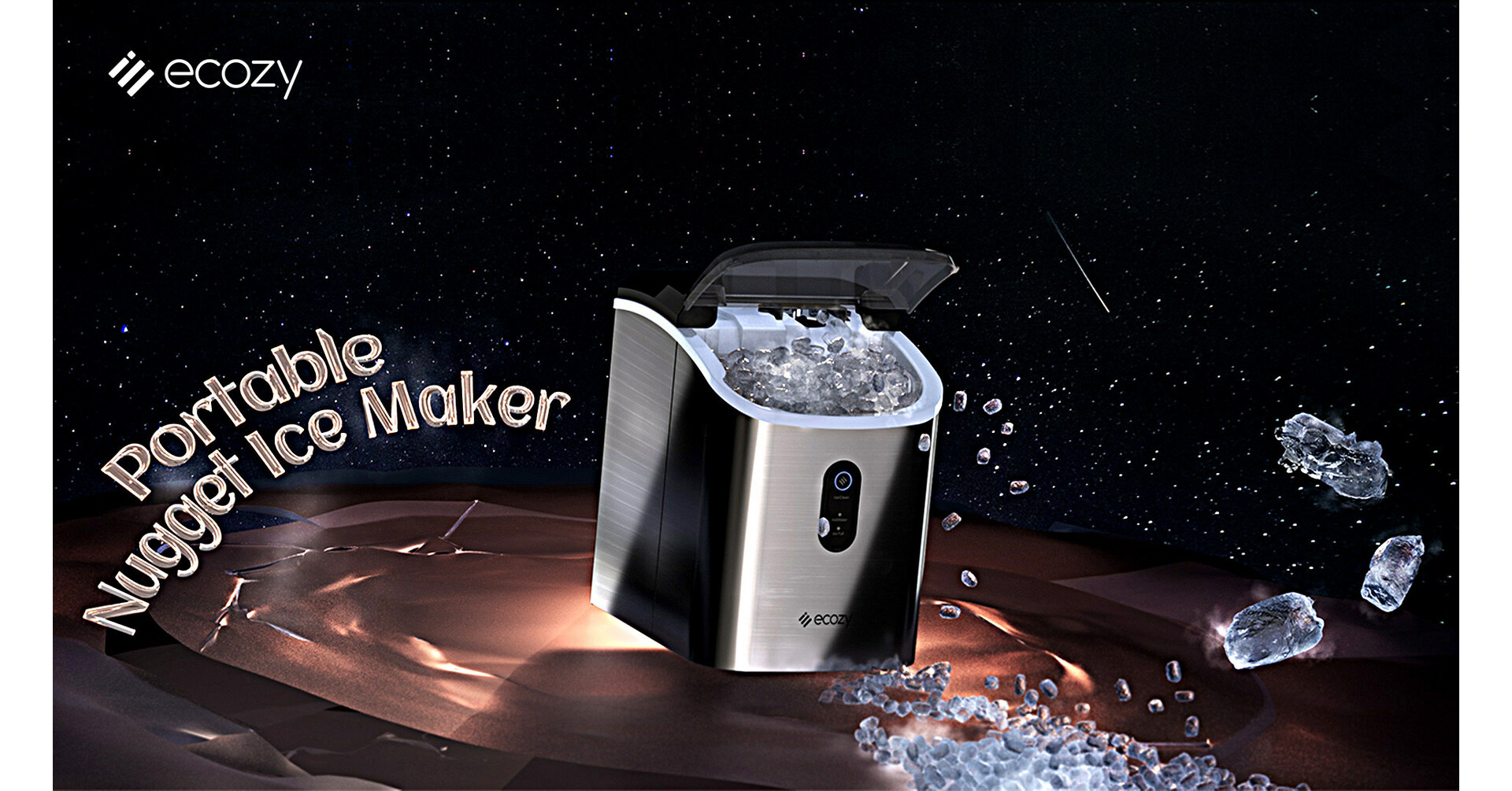 Ecozy Nugget Ice Maker!! I LOVE THIS! #tiktokshopblackfriday #10outof1, ecozy nugget ice machine