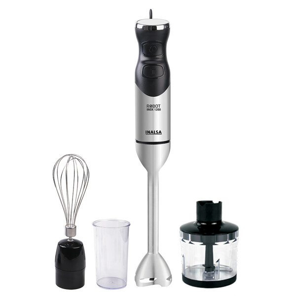 This is a versatile hand blender with 1200 W powerful motor & equipped with anti-splash technology.