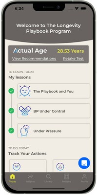 Longevity Playbooktm users will receive a new set of lessons daily, where they can learn about longevity and ways to live younger for longer.