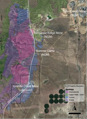 Figure 1 – Granite Creek Property Location (CNW Group/i-80 Gold Corp) Figure 1 – Granite Creek Property Location (CNW Group/i-80 Gold Corp)