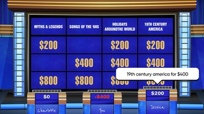 Jeopardy! contestants respond to clues with their voice - just like actual game show contestants.