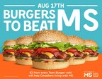 A&amp;W Canada Celebrates 15th Annual Burgers to Beat MS Day in Support of MS Canada on August 17