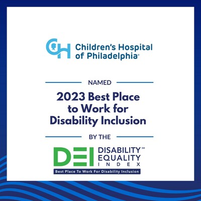 Children’s Hospital of Philadelphia (CHOP) has been recognized by the 2023 Disability Equality Index (DEI) as a leader in “Best Places to Work for Disability Inclusion.” The DEI is the nation’s most comprehensive annual benchmarking tool used to survey employers’ disability policies, practices, and initiatives. For the fifth year in a row, CHOP received a 100 out of 100 score, the DEI’s highest ranking.