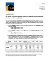 Filo Extends Aurora 260m Northeast with 1,131m at 0.57% CuEq; Expands Bonita 700m East with 879m at 0.47% CuEq (CNW Group/Filo Corp.)