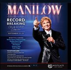 POP MUSIC ICON BARRY MANILOW SET TO HAVE A RECORD-BREAKING WEEKEND!