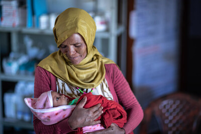 Rehima assiste  un rendez-vous mdical  Sire, en thiopie. (Groupe CNW/UNICEF Canada)