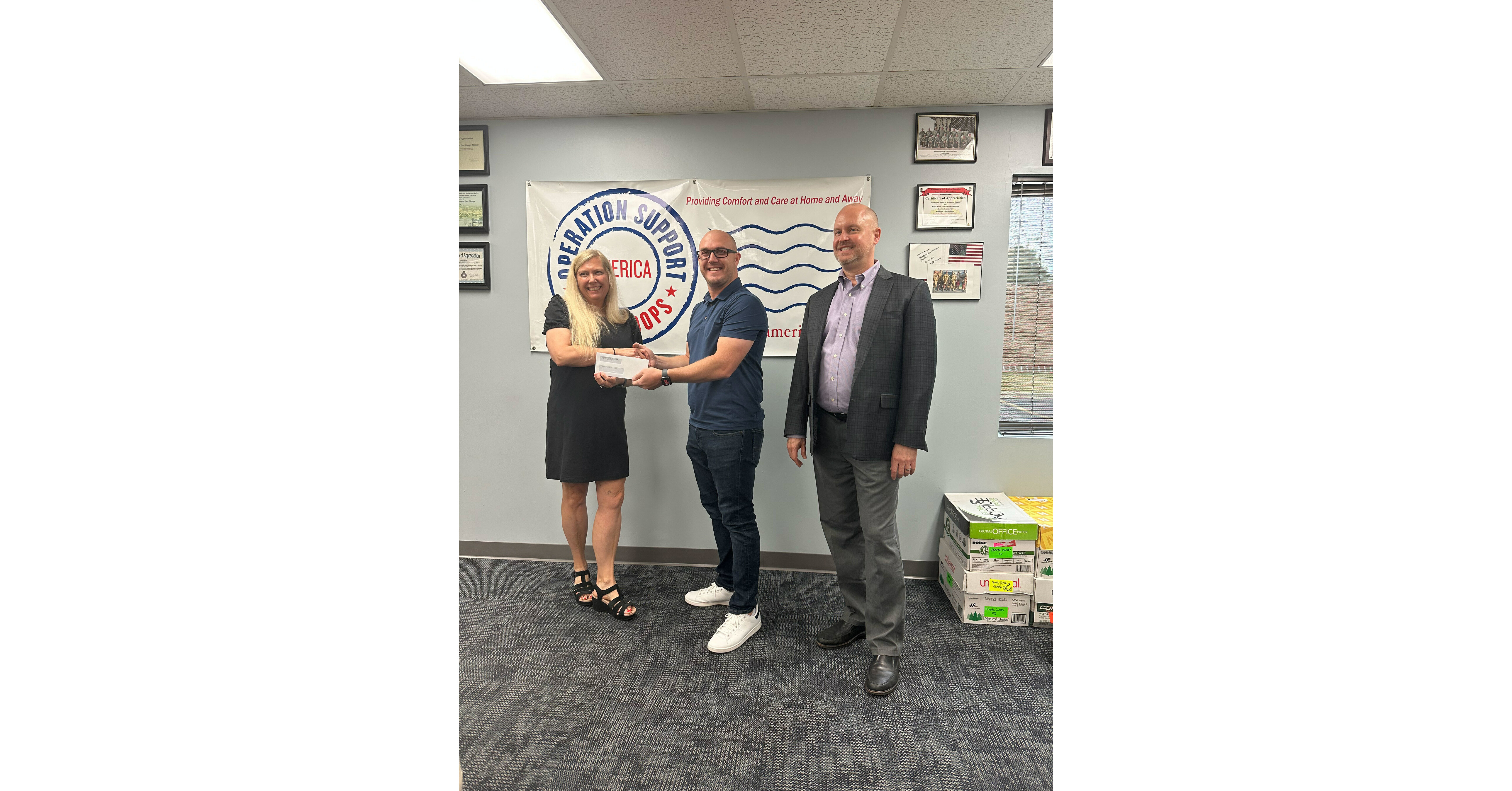Fay Servicing Donates Funds to Operation Support Our Troops America