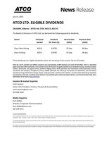 ATCO Ltd - Q3 2023 Dividend Recommendation (CNW Group/ATCO Ltd.)