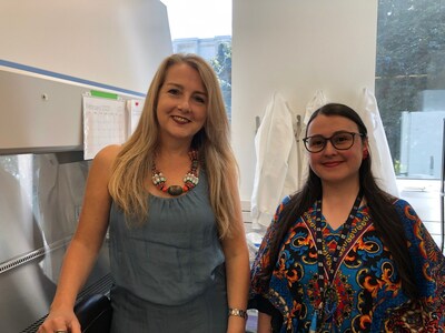 From Left to Right: Simona Stäger, Professor at INRS and expert in immunology of infectious diseases and Liseth Carmona Perez, doctoral student in virology and immunology have made a breakthrough in the study of the human immunodeficiency virus (HIV). (CNW Group/Institut National de la recherche scientifique (INRS))