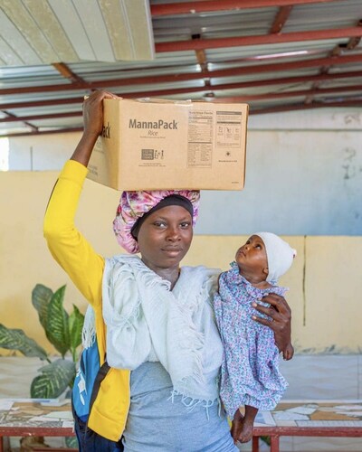 FMSC partners distribute MannaPack meals to families in hunger hotspots around the world.