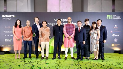 The LUXASIA & Deloitte Teams at the Deloitte Best Managed Companies Singapore awards dinner and celebrations.