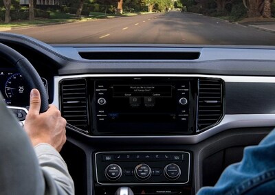 Volkswagen drivers can now open, close and monitor their garage door from anywhere, conveniently from their vehicle's in-dash touchscreen.