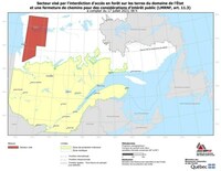(PDF) Here is the location map of the affected territory (in French only). The amendments to the measure target the region of Nord-du-Québec. (CNW Group/Ministère des Ressources naturelles et des Forêts)