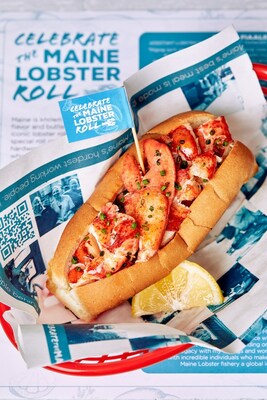 Enjoy a new twist on the Maine Lobster roll with the debut of the "Celebrate the Maine Lobster Roll" – a limited-edition roll that spotlights the Mainers behind the industry in collaboration with the Maine Lobster Marketing Collaborative, available online and at participating restaurants beginning July 15. (PRNewsfoto/Maine Lobster Marketing Collaborative)