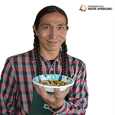A caption for the food image: Sicangu Lakota Chef Inyan Eagle Elk, courtesy of PWNA