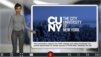 The team's winning, AI-enabled, session guides students in selecting the right school, classes, and careers to maximize their success in the STEM fields.