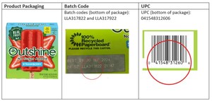 Dreyer's Grand Ice Cream, Inc. Issues Allergy Alert on Undeclared Milk in Outshine No Sugar Added Strawberry Fruit Bars in 6 Count Pack