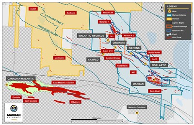 Figure 1: Marban Alliance Project Map (CNW Group/O3 Mining Inc.)
