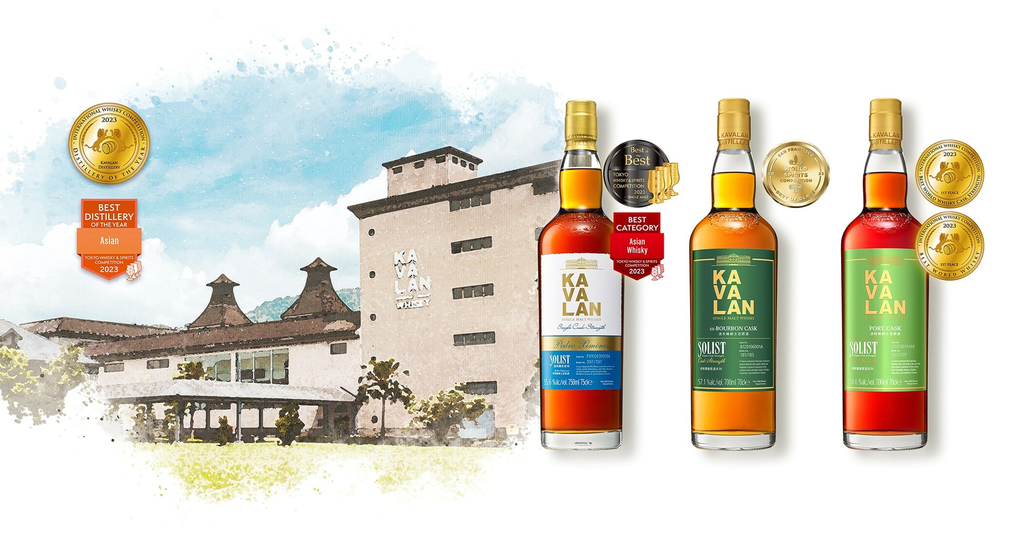 Kavalan foi coroada como "Melhor do melhor Single Malt Whisky" em Tóquio