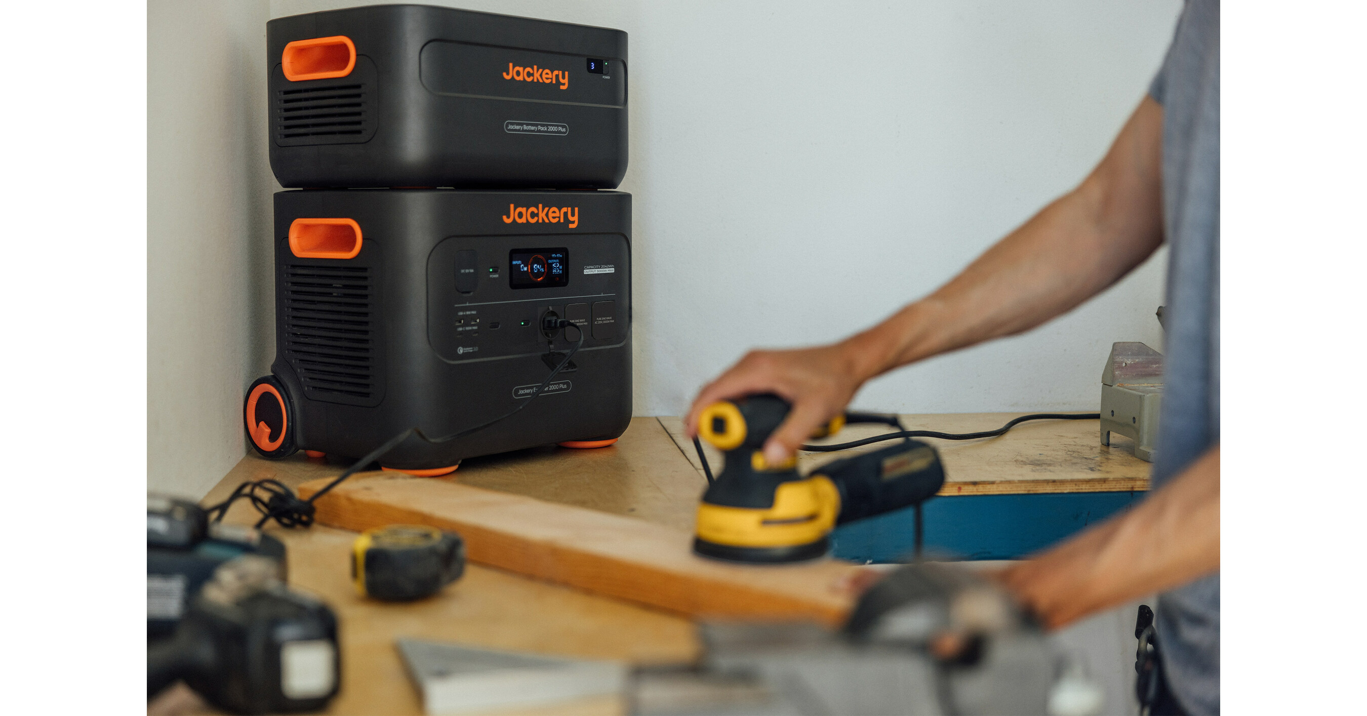 Jackery Explorer 2000 Plus expandable power station with independently