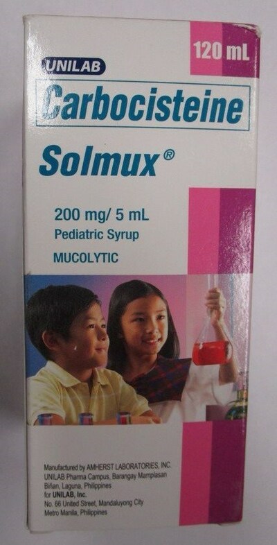 Solmux Carbocisteine Mucolytic Pediatric Syrup (CNW Group/Health Canada)