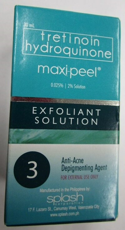 Maxi Peel exfoliant solution 3 (CNW Group/Health Canada)