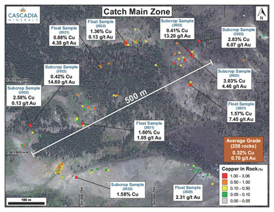 Catch Main Zone (CNW Group/Cascadia Minerals Ltd.)