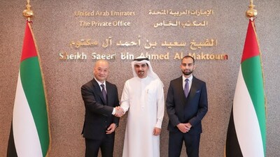 From left to right: Gene Yoo, CEO of Resecurity; Hisham Al Gurg, CEO of Seed Group and the Private Office of Sheikh Saeed bin Ahmed Al Maktoum; Ahmad Halabi, Managing Director (MENA) of Resecurity