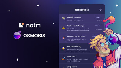 Notifi Integrates with Osmosis to Provide Real-Time Alerts for its DeFi Users