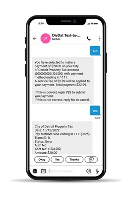 Text-to-Pay is an opt-in capability of the DivDat Mobile App, available in the Apple App Store, and on Google Play.