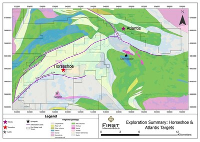 Figure 1: Atlantis & Horseshoe Target Locations within First Mining’s BUGB Project (CNW Group/First Mining Gold Corp.)