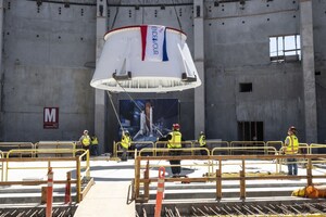 California Science Center Completes the First Milestone in Lifting Space Shuttle Endeavour into Vertical Launch Position
