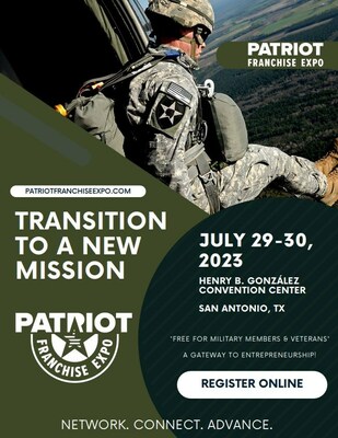 VETERANS - Are you an entrepreneur trapped in an employee's body? 
Join us at the Patriot Franchise Expo in San Antonio, TX on 29-30 July 2023 and explore the world of franchising opportunities. Connect with successful franchisors and gain valuable insights from industry experts. Transition to a new mission!