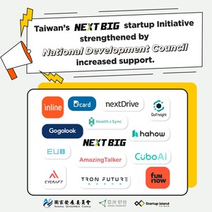 Taiwan's "NEXT BIG" startup Initiative strengthened by National Development Council (NDC) increased support.