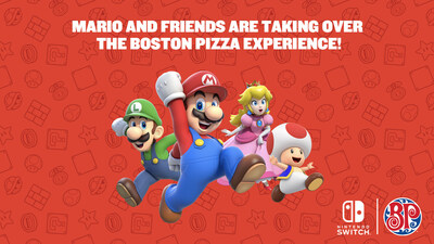 Mario and Friends at BP! (CNW Group/Boston Pizza International Inc.)