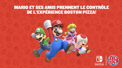 Mario et ses amis a BP! (Groupe CNW/Boston Pizza International Inc.)