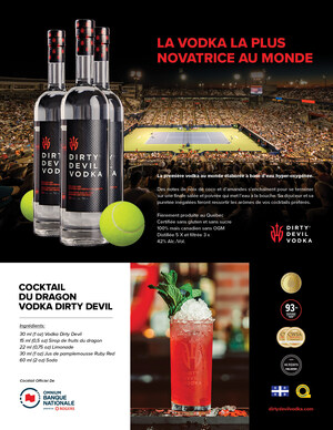 Dirty Devil Vodka® désignée la vodka officielle de l'Omnium Banque Nationale présenté par Rogers de 2023