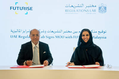 Rosihan Zain Baharudin, Chief Executive Officer of Futurise with H.E. Maryam Alhammadi, Minister of State and Secretary General of the UAE Cabinet.