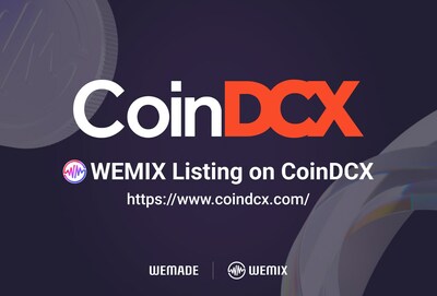 WEMIX has been listed on leading Indian Exchange CoinDCX
