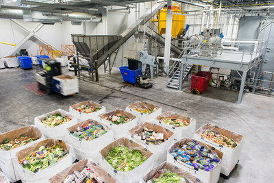 Inside a Divert facility where the company provides an end-to-end solution that prevents waste by maximizing the freshness of food, recovers edible food to serve communities in need, and converts wasted food into renewable energy.
