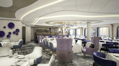 The redesigned Cosmopolitan restaurant inspired by the culture of champagne, on board Celebrity Ascent