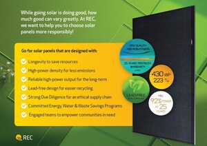 REC Group: How to choose solar panels more responsibly and reduce waste