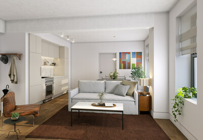 Mint House Living Space Rendering