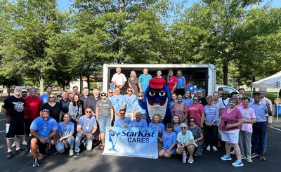 StarKist® staff and volunteers before distributing food, hygiene essentials and children's books to 400 Benton County families. StarKist partnered with Feed the Children and Feed the 479 for a special event to combat food insecurity in Northwest Arkansas.