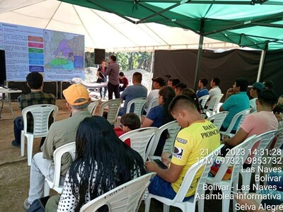 Figure 2 – El Domo Project Information Centre in Community of Selva Alegre (July 2023) (CNW Group/Adventus Mining Corporation)