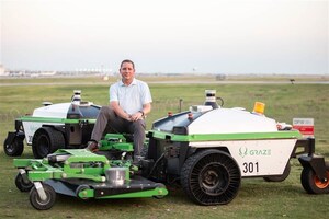 Robin, Graze Test Robotic Landscaping at Dallas Fort Worth Airport