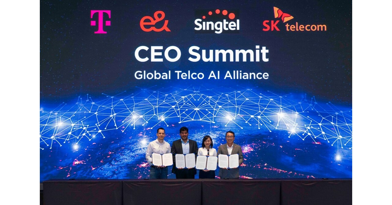 Collaboration in and SK Innovation e&, Singtel Global Telekom, Deutsche and Telecom, AI Alliance Form for AI Telco