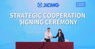 XCMG Machinery Forms Strategic Alliances with IBM and SAP to Foster Global Digital and Intelligent Transformation and Drive International Business Growth. (PRNewsfoto/XCMG Machinery)